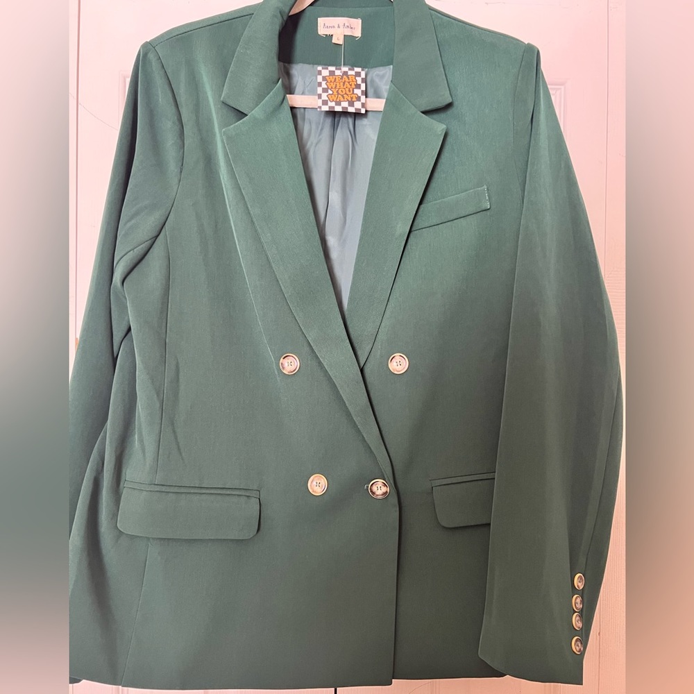 BRAND NEW Dressed In Lala green blazer & trouse set.